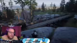 Blockade einer Brücke und frü…