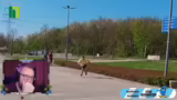 Waghalsiger Sprung in den Rhe…
