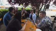 Im Biergarten mit @pietsmiet Partner !s…