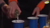 Start des Flip Cup-Spiels und…