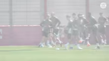 Das Abschlusstraining vor Real Madrid v…