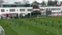 Das Abschlusstraining vor dem Rückspiel…