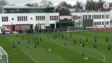 Das Abschlusstraining vor dem Rückspiel…