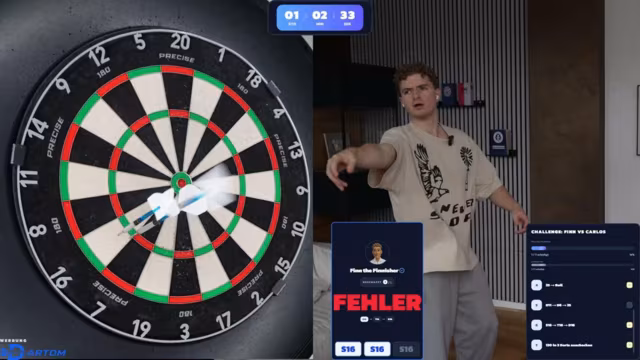 Darts-Duell mit Carlos: Ausstechen-Modus und WM-Match