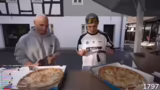 Pizza-Diskussion und Messer-V…