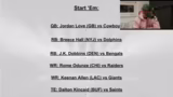 Fantasy Football Empfehlungen…