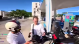 Ankunft an der Tankstelle und…