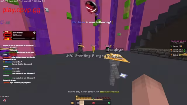 Minecraft-Event mit Rangsystem gestartet