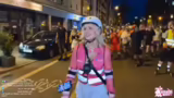 Straßenblockade und Fahrt