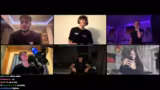 Runde eines Imitationsspiels mit vier weiteren Teilnehmern