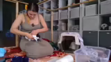 Baden der Kitten mit verdünnt…