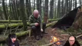 Müllbeutel-Shelter und kulina…