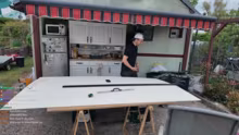 CAMPER AUSBAU Erstes Ding: Dusche abdic…