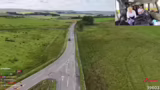 Drohnenflug und Schafe