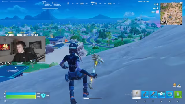 Fortnite-Spieler konzentriert sich auf Ranglistenfortschritt