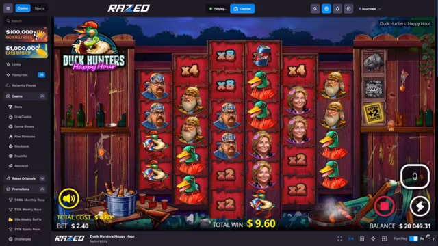 Spielsession mit Sportwetten und Slot-Versuchen