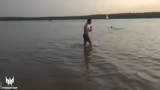 Baden im See und Vorbereitung