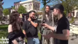 Begrüßung der Gewinnerin und…