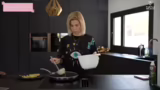 Backen der Pfannkuchen und Di…