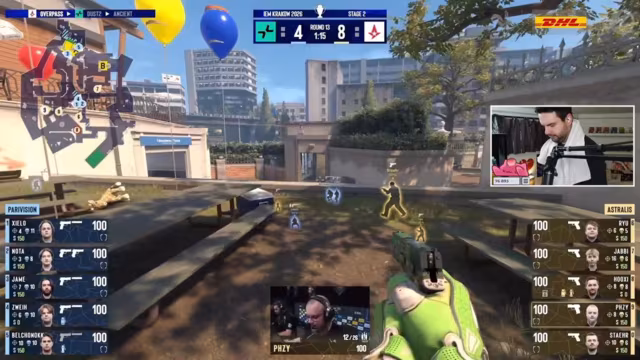 Es wurde ein CS:GO-Duell zwischen Falcons und Aurora übertragen.