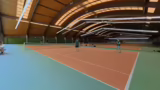 Intensives Tennis-Match und a…