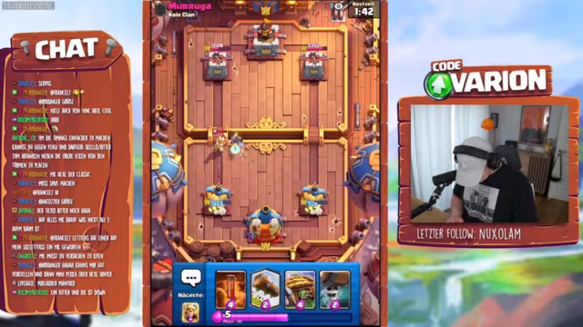 Gaming-Session mit Nuzlocke-Fortschritt und Clash Royale Tournament
