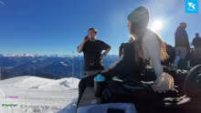 Anfängerin fährt Ski in LAAX mit @morit…