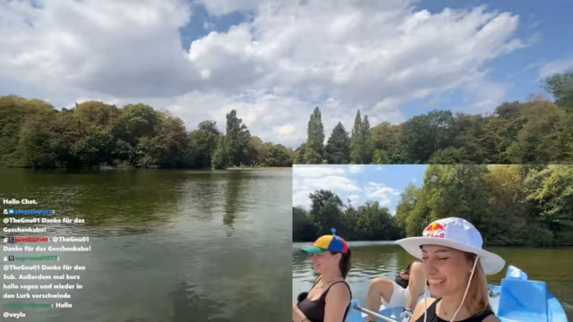 Tretboot-Abenteuer mit Freunden und natürliche Beobachtungen