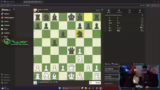 Schachpartie und Analyse